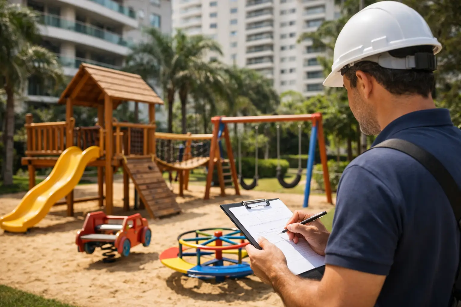 Inspeção de playground em condomínio em São Paulo