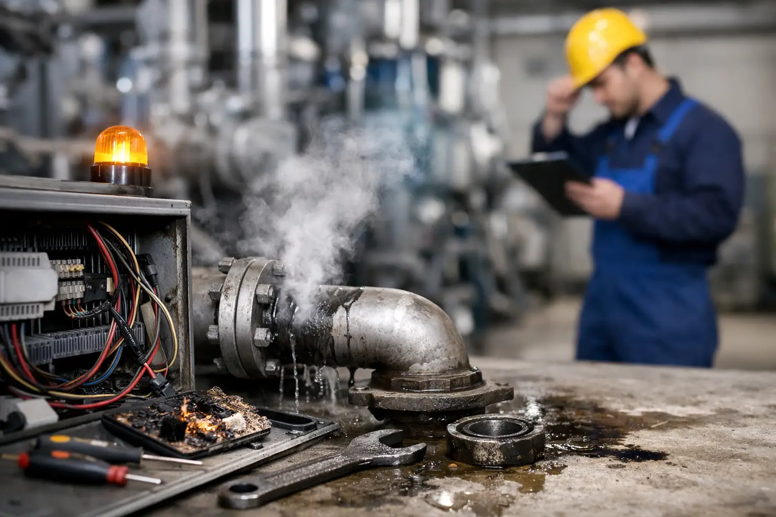 Principais falhas em equipamentos industriais