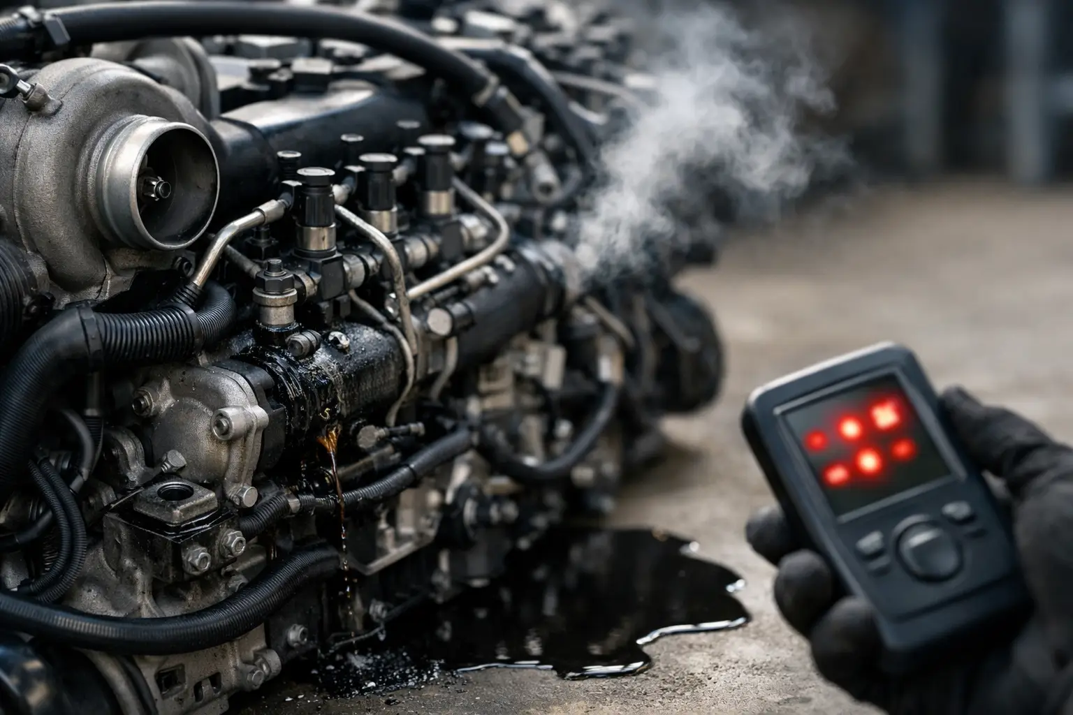 7 falhas em motores diesel e seus sinais críticos