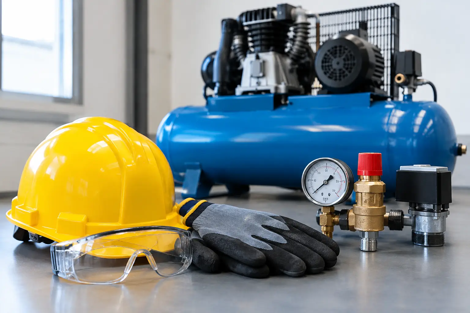 Itens de segurança para compressores industriais